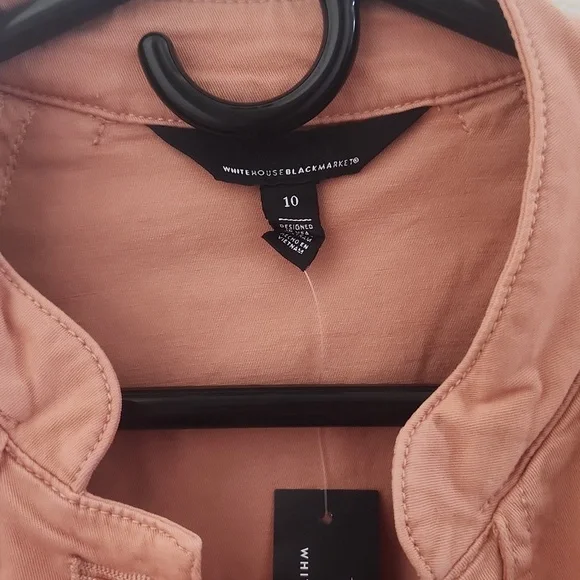 White House Black Market Pret Safari Cafe Creme Jacket Size 10 - Picture 2 of 10